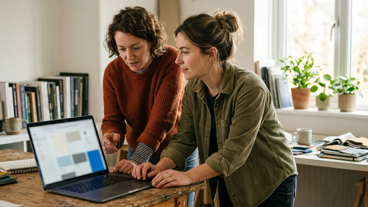 Adelaide web design specialists reviewing a website layout