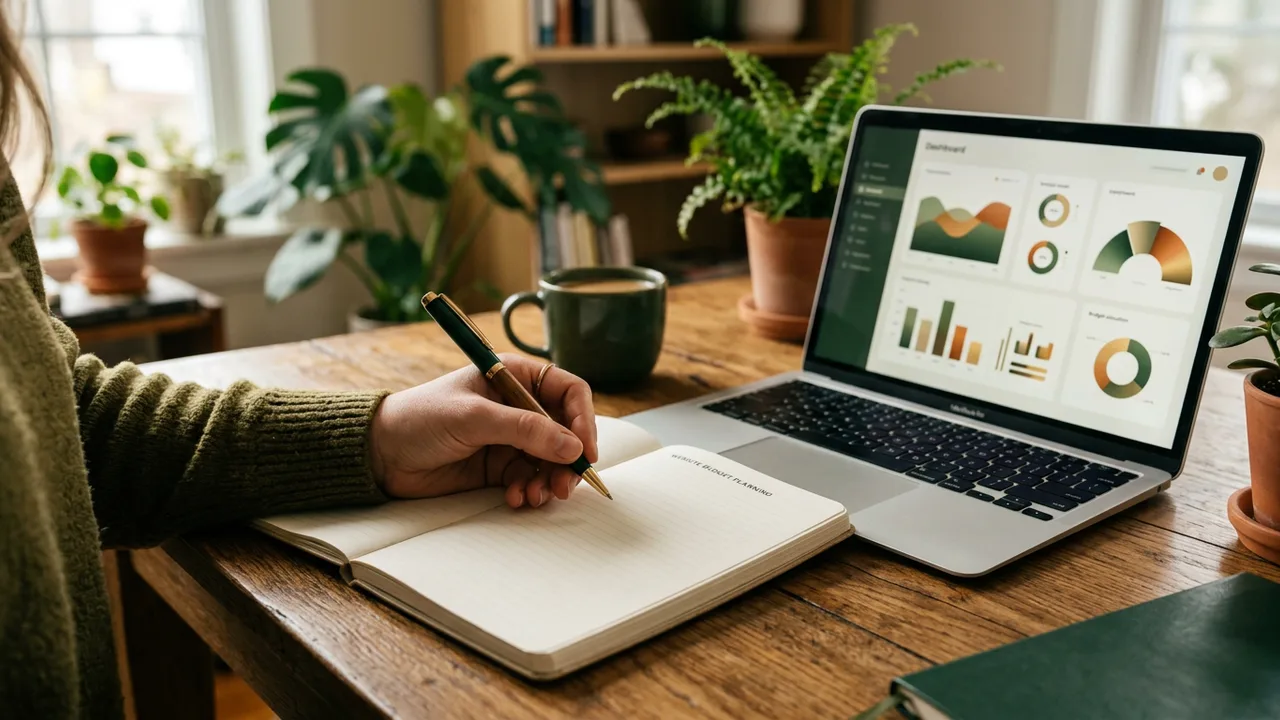 Planning a website budget on a desk in Adelaide