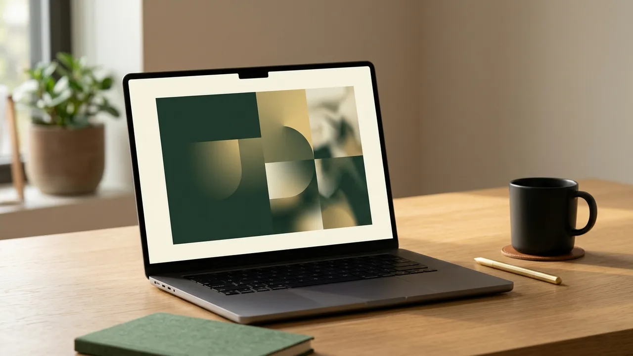 Focused single-page campaign layout displayed on a laptop screen