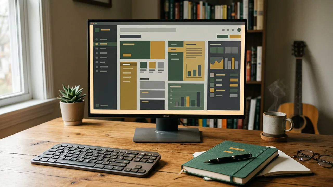 WordPress dashboard open on a monitor beside notes in an Adelaide studio
