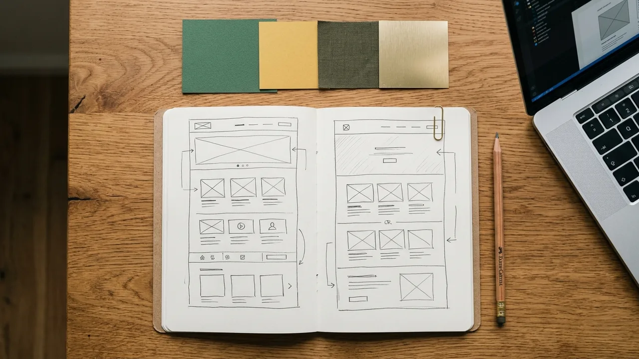 Website project checklist and planning notes in Adelaide